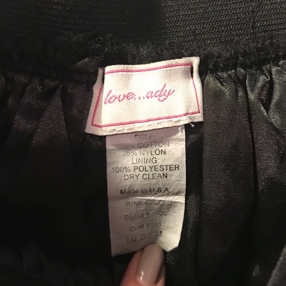 LOVE...ADY Black Lace Sparkly Skirt Girls (M) - Picture 6 of 7